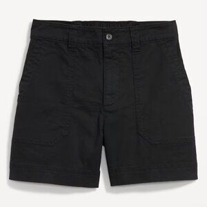 NEW OLD NAVY High-Waisted OGC Chino Shorts‎ Black 5" Inseam Large